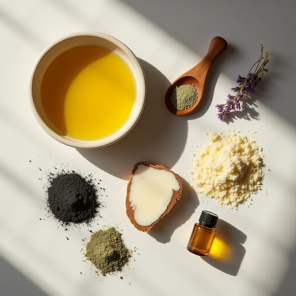 Přírodní ingredience a byliny pro výrobu mýdel